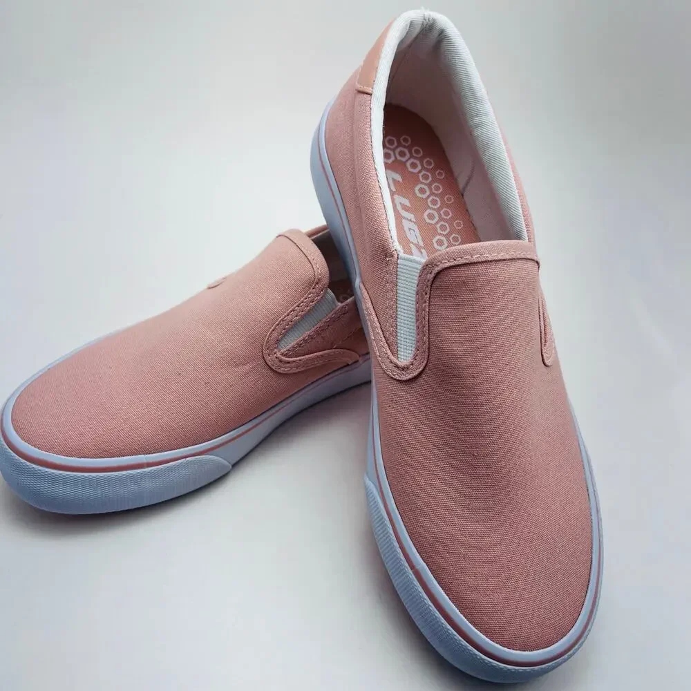 Lugz Bandit Slip-On Pink Canvas Slip-On Sneaker, Women's Size 8 EUR 39